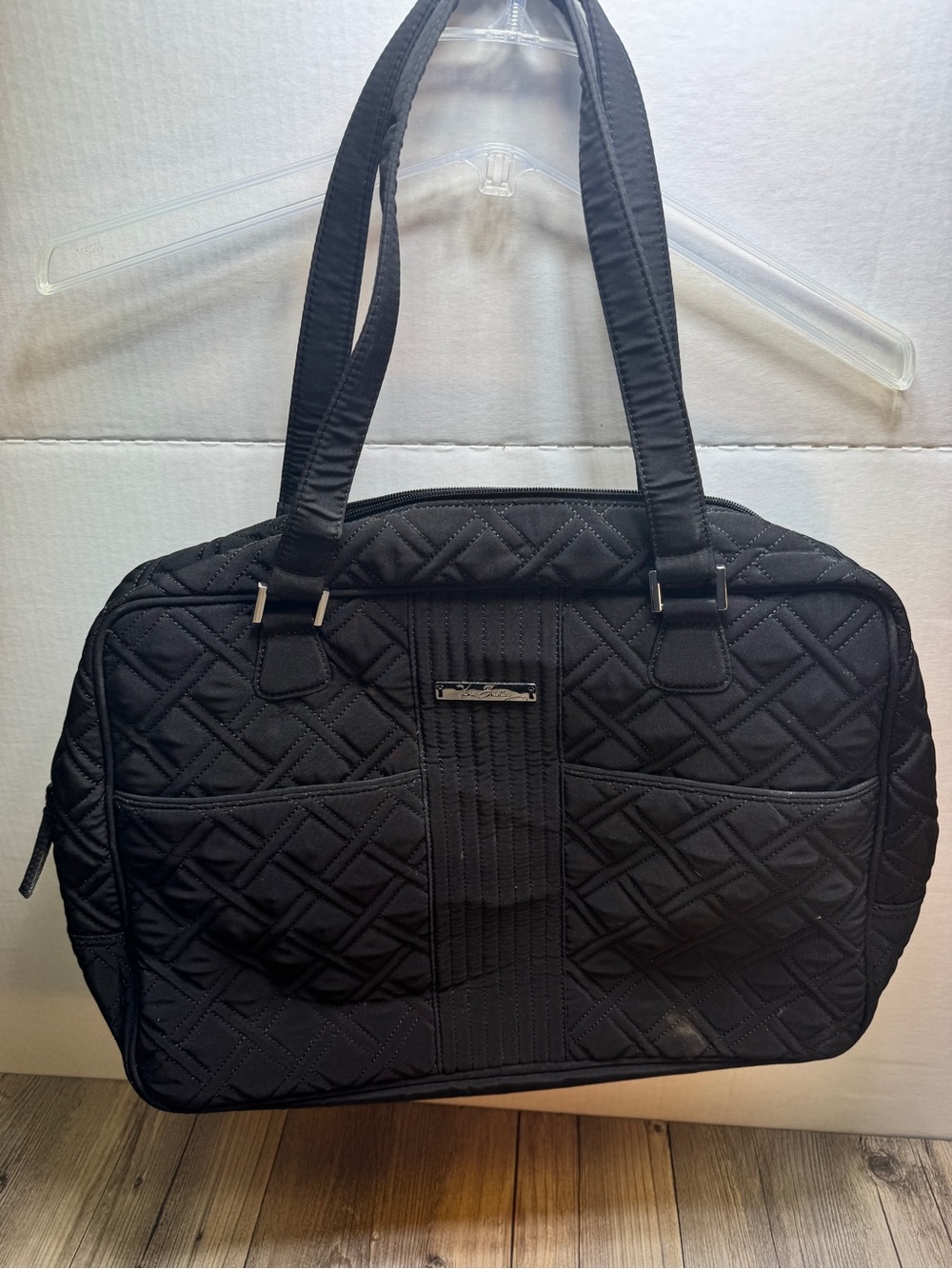 Vera Bradley Designer Laptop Tote Black Geometric Pattern Work Bag Brief Case